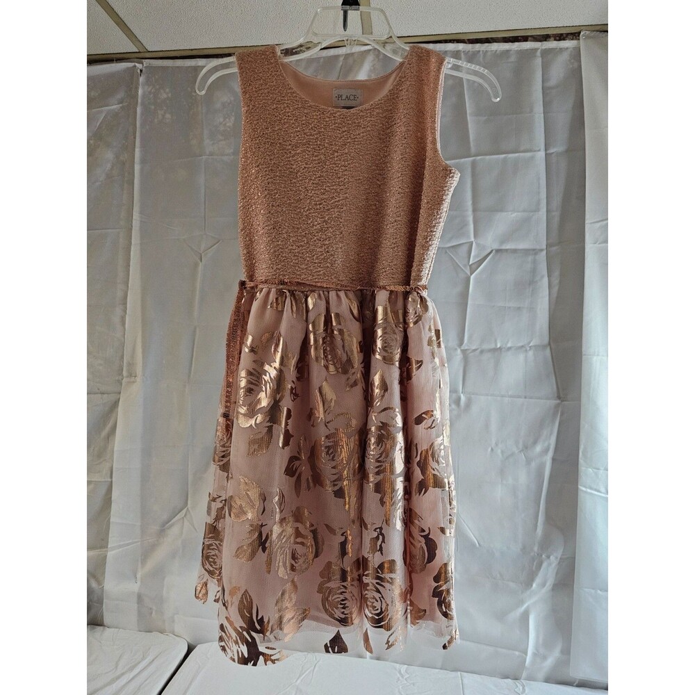 The Children’s Place Pink and Gold Dress size 14